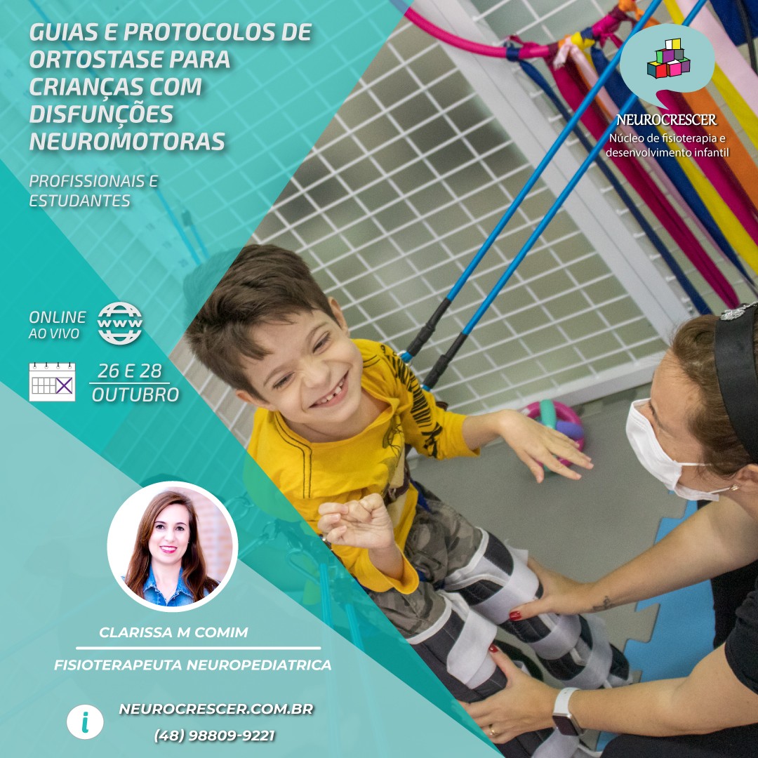 Capa curso Guias e protocolos de ortostase em crianças com disfunções neuromotoras
